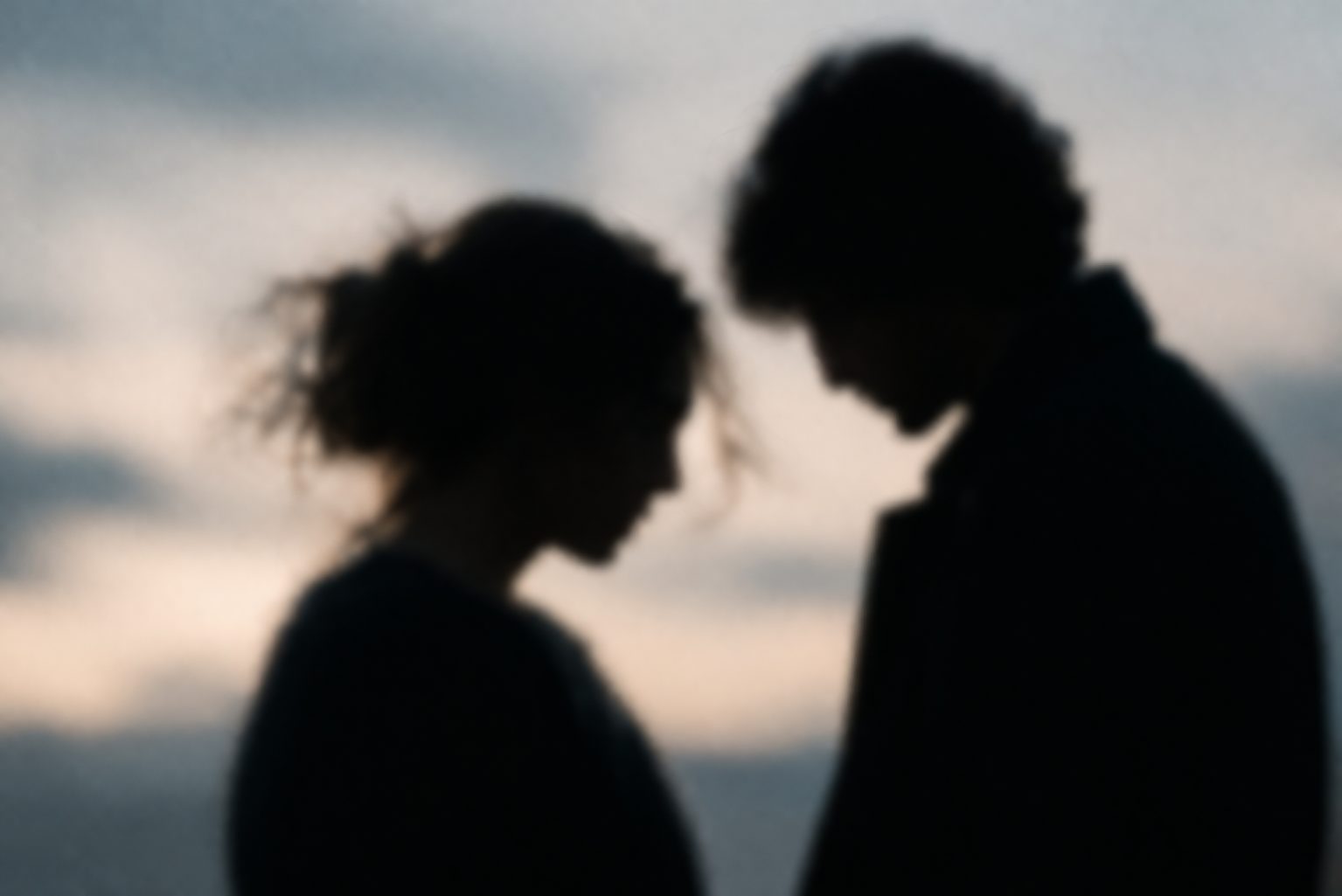 Minimalist abstract image representing themes of love and timing in Constellations theatre production